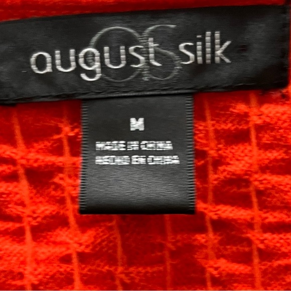 August Silk Red Textured Shrug Sweater - Picture 2 of 4